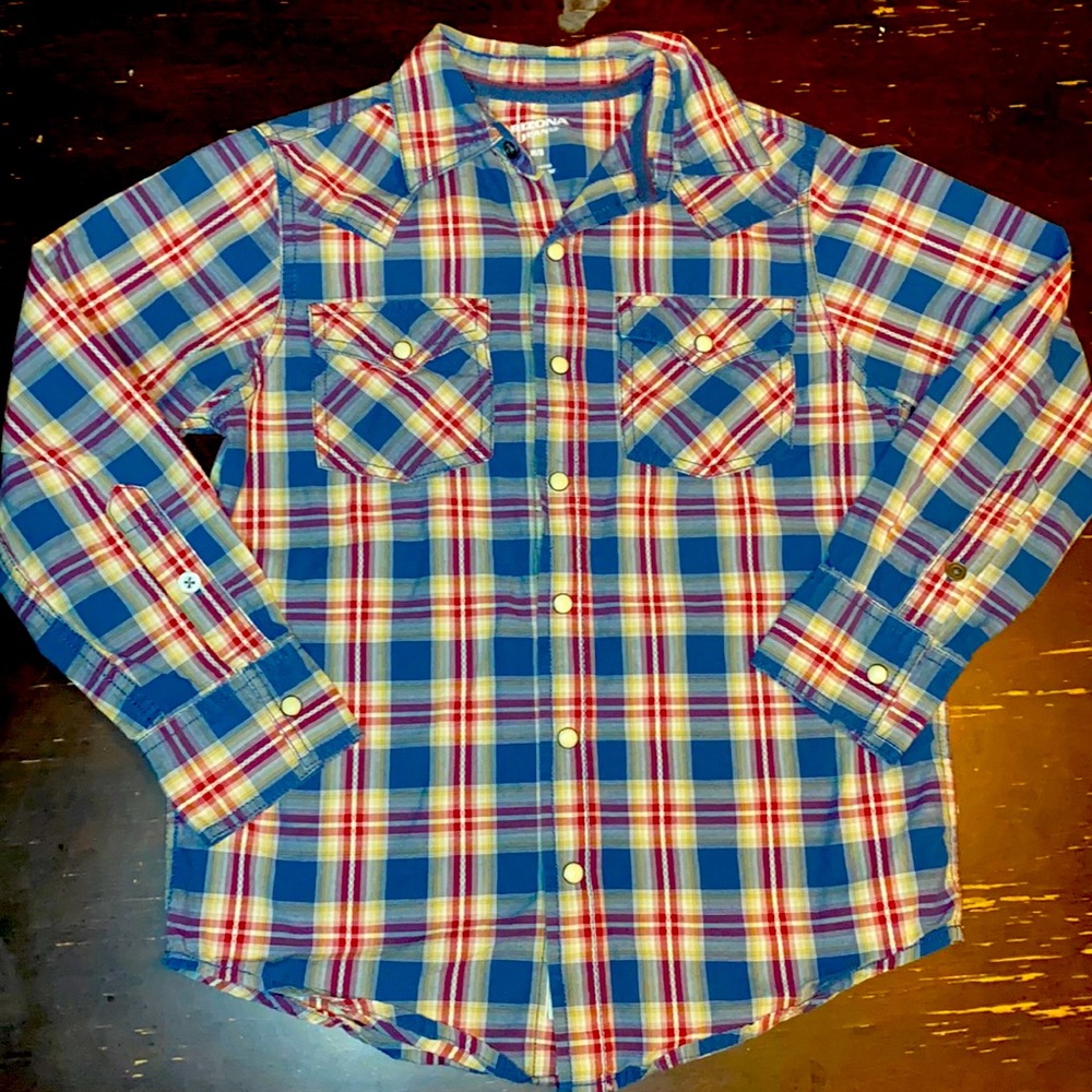 Arizona Jean Co. Long Sleeve Collar Plaid M(8)